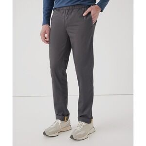 Pact Men's Organic Cotton Daily Twill Roll Leg Chino Pant Size M Grey